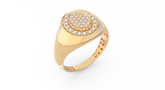 18K Gold & Diamond Ring For Men KRC60142
